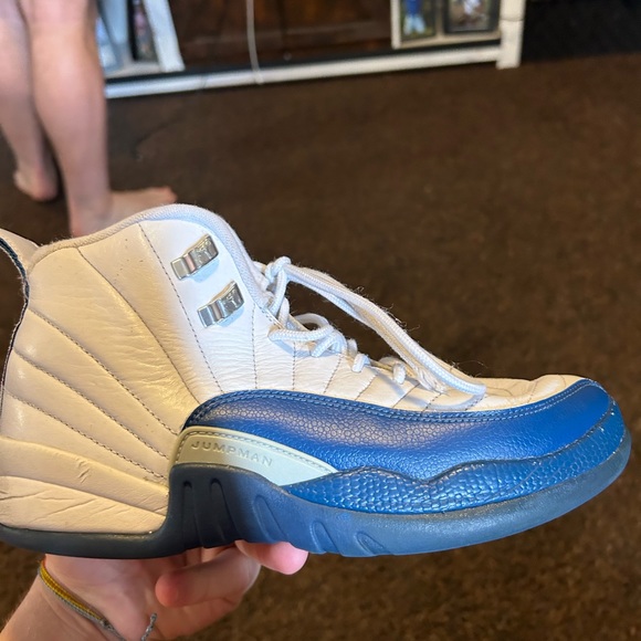 Air Jordan 12 Xii Retro Bg White French Blue B-grade Gs 6y 153265 113 - Picture 8 of 11